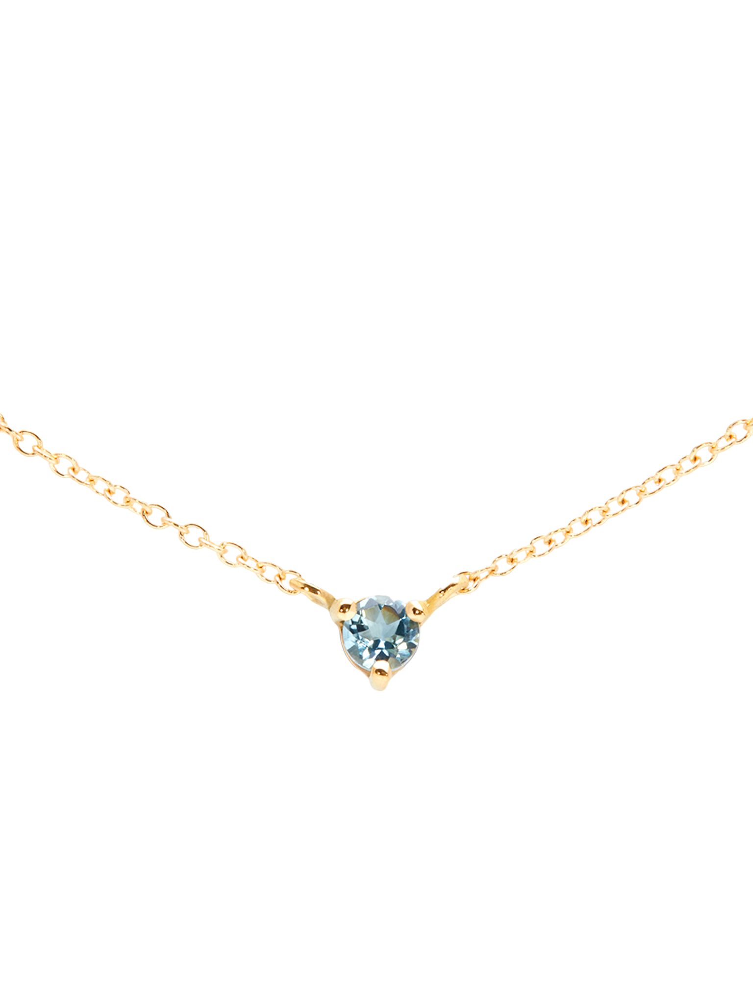 Birthstone aquamarine necklace